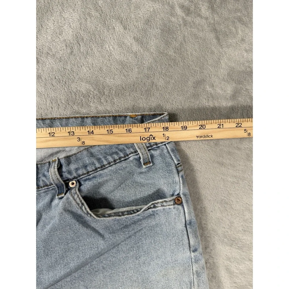 Levis 505 Jean Shorts Mens 38 Distressed Denim Orange Tab 90s Vtg Made‎ In USA